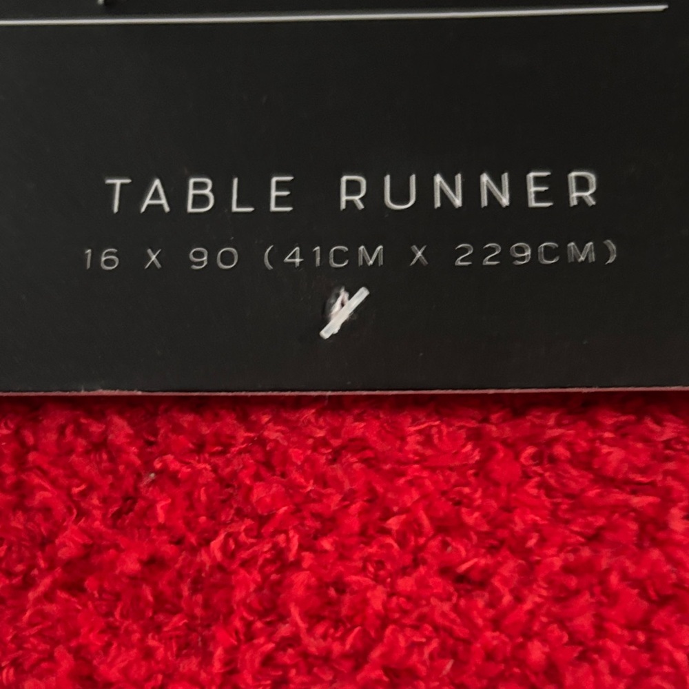 Max Studio Home Red Table Runner - Picture 3 of 3